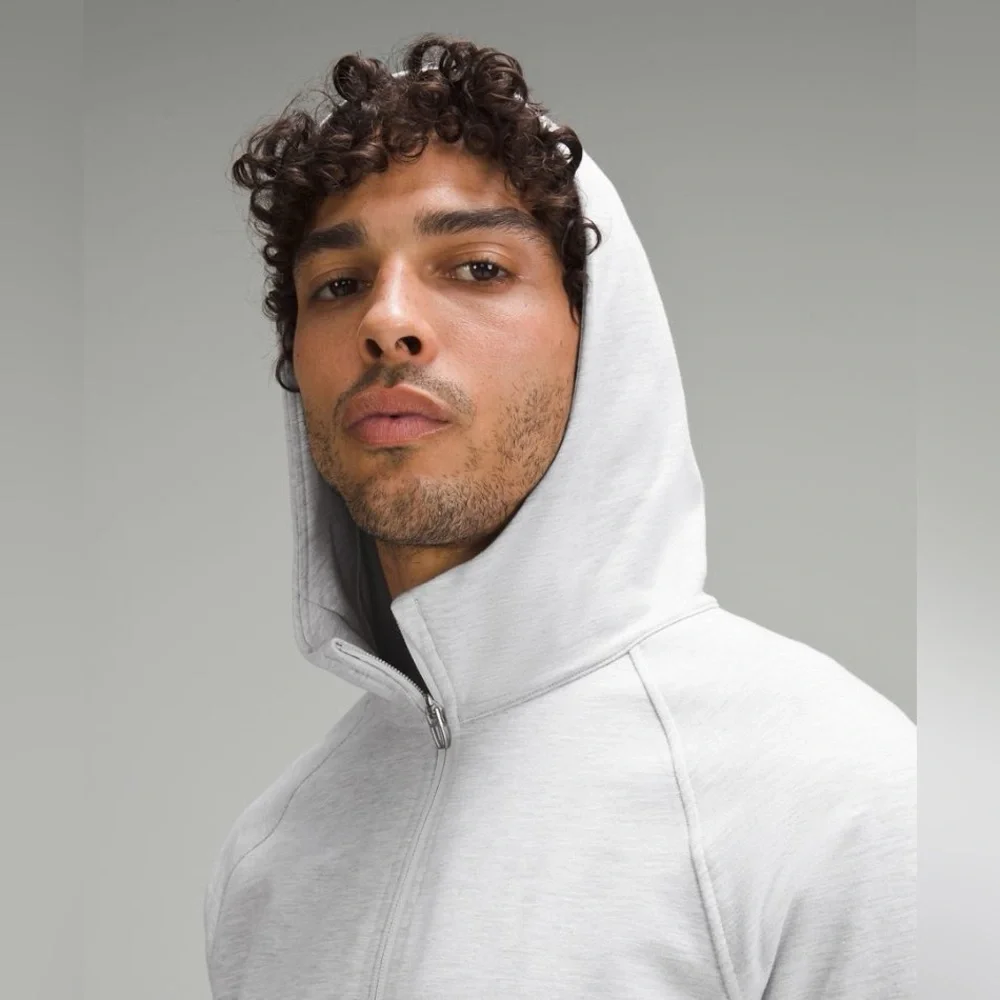 lululemon athletica Light Gray Performance Jacket with Beige Tee